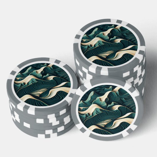 Flowing Harmony Poker Chips (Opstapeling)