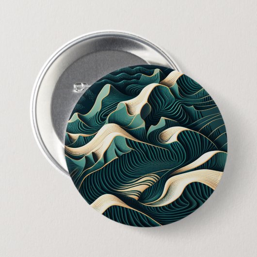 Flowing Harmony Ronde Button 7,6 Cm (Voorkant /achterkant)