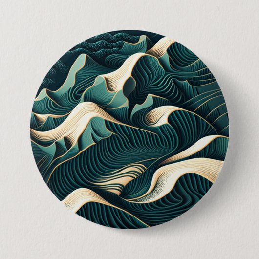 Flowing Harmony Ronde Button 7,6 Cm (Voorkant)