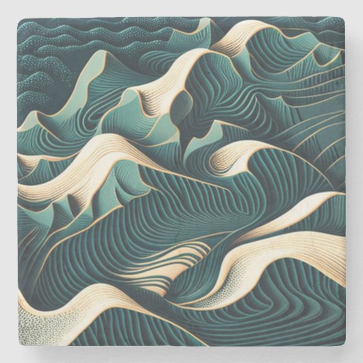 Flowing Harmony Stenen Onderzetter (Voorkant)