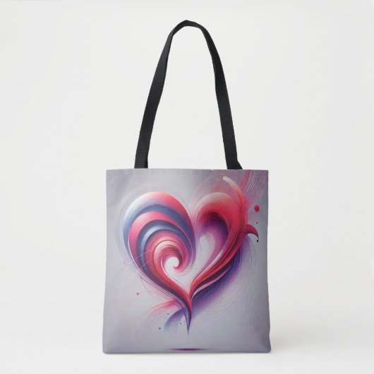 Flowing Heart Elegance Tote Bag (Voorkant)