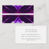 Flowing Ink Purple Profile Name Contact Afsprakenkaartje (Voorkant / Achterkant)