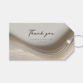 Flowing ivory bruiloft bedankt cadeaulabel (Voorkant (Horizontaal))