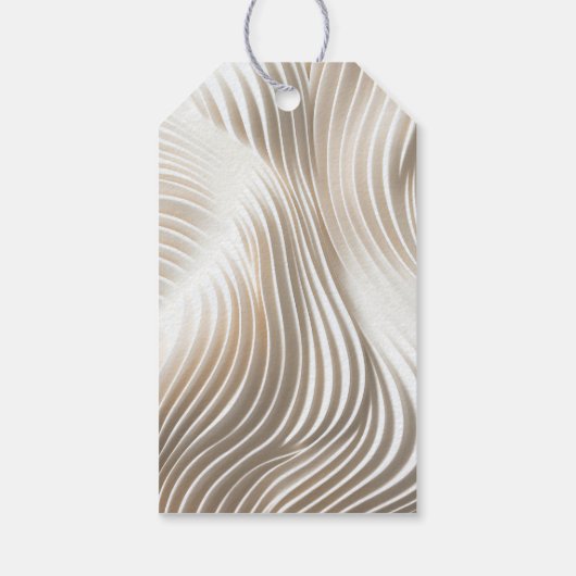 Flowing ivory bruiloft bedankt cadeaulabel (Achterkant)