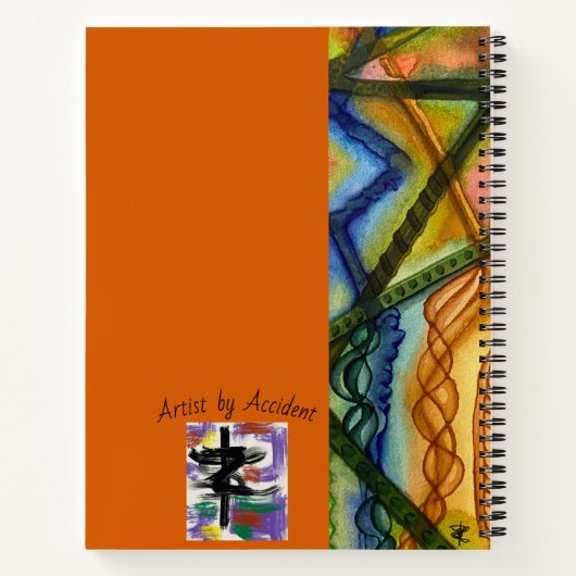 Flowing Lines Schetsboek Notitieboek (Achterkant)