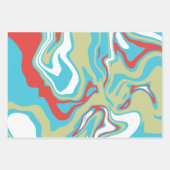 Flowing Liquid Curves and Color Bands Inpakpapier Vel (Voorkant)