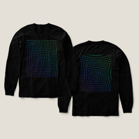 Flowing Liquid Motion Pattern T-shirt (Voorkant /achterkant)