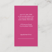 Flowing Magenta Hair-logo | Haarstylist Afsprakenkaartje (Achterkant)