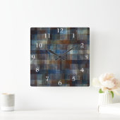 Flowing Metal Weave Vierkante Klok (Huis)