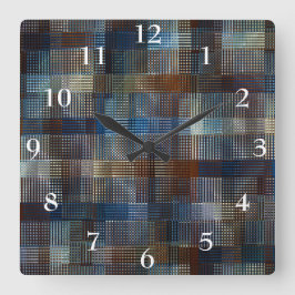 Flowing Metal Weave Vierkante Klok