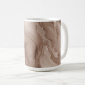 Flowing Pattern of Marble in Earthy Colors Koffiemok (Voorkant rechts)
