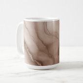 Flowing Pattern of Marble in Earthy Colors Koffiemok (Voorkant links)