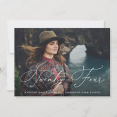 Flowing Script Twenty-Three Graduation Party Kaart (Voorkant)