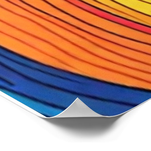 Flowing Spectrum: een levendige Abstracte regenboo Poster (Hoek)