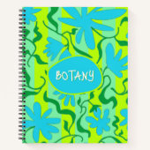 Flowing Vines Custom Text School Notebook Notitieboek (Voorkant)