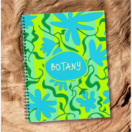 Flowing Vines Custom Text School Notebook Notitieboek
