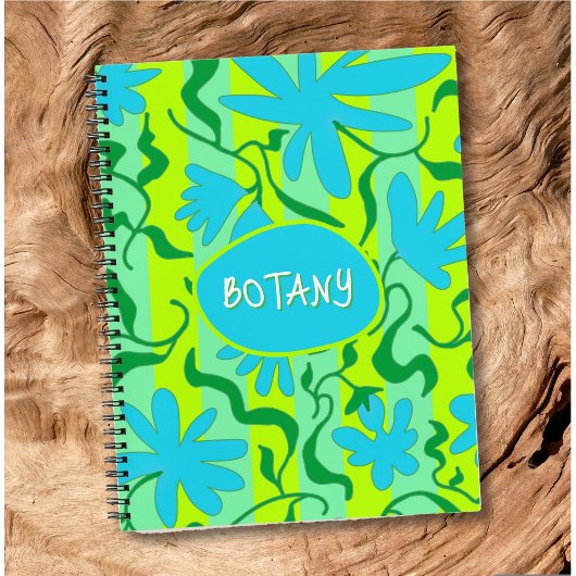 Flowing Vines Custom Text School Notebook Notitieboek