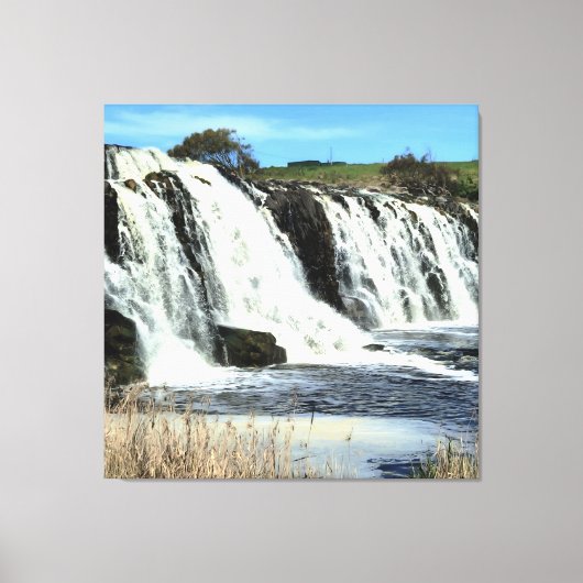 Flowing Waters of Hopkins Falls Canvas Afdruk (Voorkant)