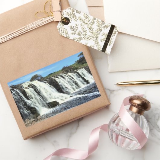 Flowing Waters of Hopkins Falls Rechthoekige Sticker (Geschenken)