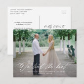 Flowing We Tied The Knot Elopement Briefkaart (Voorkant / Achterkant)