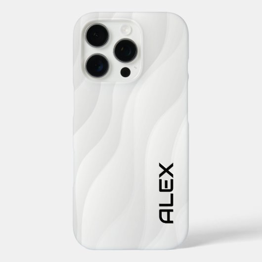 Flowing White Wave iPhone Case (Achterkant)