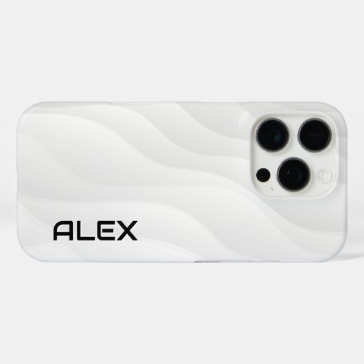 Flowing White Wave iPhone Case (Achterkant (horizontaal))