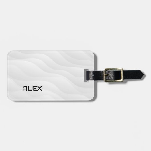 Flowing White Wave iPhone Case Bagagelabel (Voorkant horizontaal)