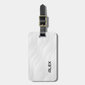 Flowing White Wave iPhone Case Bagagelabel (Voorkant verticaal)