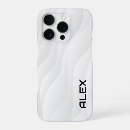 Flowing White Wave iPhone Case Hoesje (Achterkant)