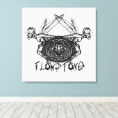 Flowstone Graphics Pixies Logo Canvas Afdruk (Insitu (Houten vloer))