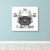 Flowstone Graphics Pixies Logo Canvas Afdruk (Insitu (Houten vloer))