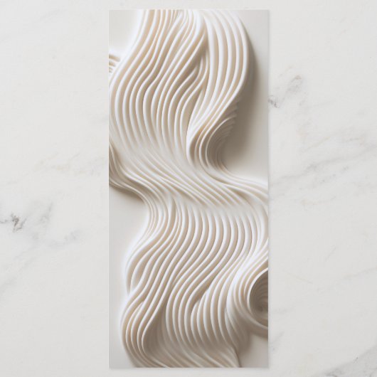 Flowy gebeeldhouwd ivoor bruiloft menu (Achterkant)