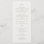 Flowy gebeeldhouwd ivoor bruiloft menu (Voorkant)