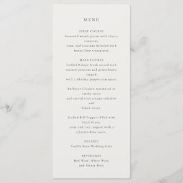 Flowy gebeeldhouwd ivoor bruiloft menu