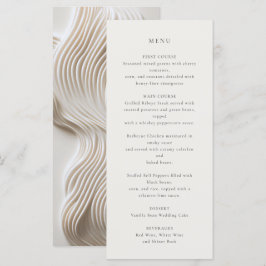 Flowy gebeeldhouwd ivoor bruiloft menu