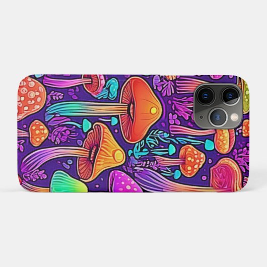 Flowy Neon Mushrooms Dance Case-Mate iPhone Case (Achterkant (horizontaal))