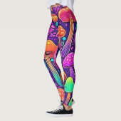 Flowy Neon Mushrooms Dance Leggings (Links)