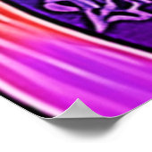 Flowy Neon Mushrooms Dance Poster (Hoek)