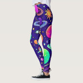 Flowy Neons: planeten en sterren Leggings (Links)