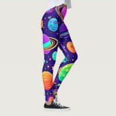 Flowy Neons: planeten en sterren Leggings (Rechts)