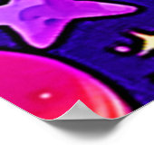 Flowy Neons: planeten en sterren Poster (Hoek)