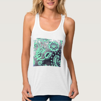 Flowy Racerback Tank Top Gradiënt Grijs Zeeschuim