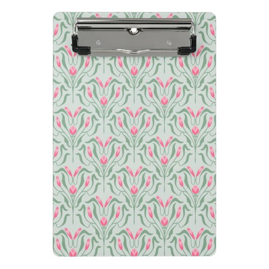 Flowy Roze Knop Mini Klembord (Voorkant)