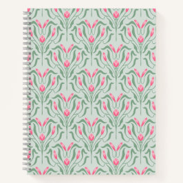 Flowy Roze Knop Spiraal Notebook Notitieboek