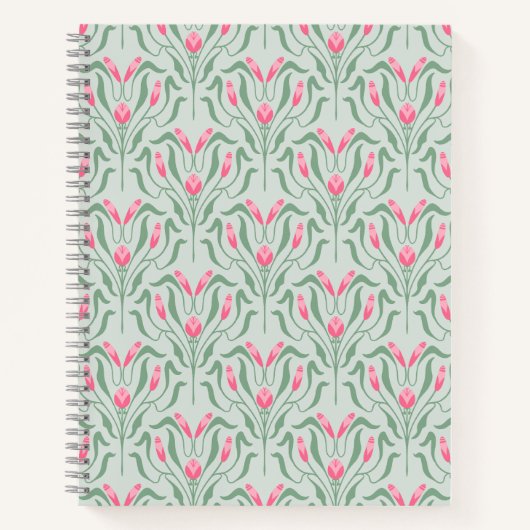 Flowy Roze Knop Spiraal Notebook Notitieboek (Voorkant)