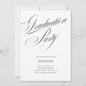 Flowy Typography Graduation Invitation Kaart (Achterkant)
