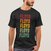 Floyd County Texas Rainbow Text Design T-shirt (Voorkant)