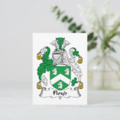 Floyd Family Crest Briefkaart (Staand voorkant)