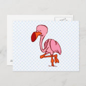 Floyd Flamingo Briefkaart (Voorkant / Achterkant)