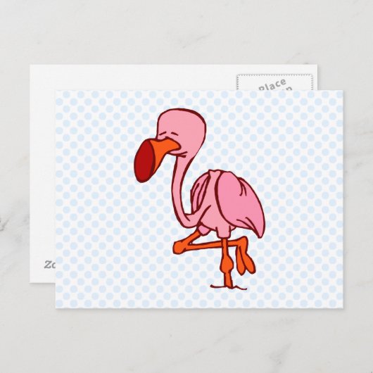 Floyd Flamingo Briefkaart (Voorkant / Achterkant)